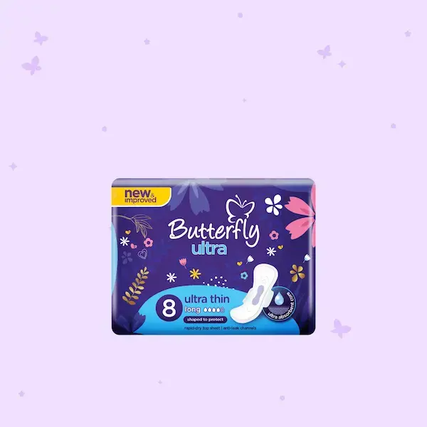 Butterfly Ultra Thin Economy Pack Sanitary Packs Long 8 Pcs