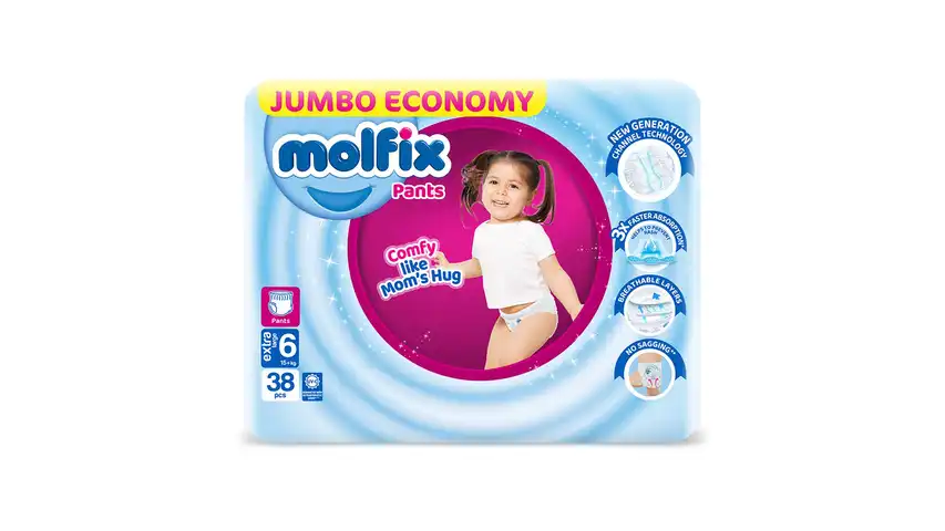 Molfix Diaper Pants Extra Large Jumbo Pack Size 6  (38 Pcs)