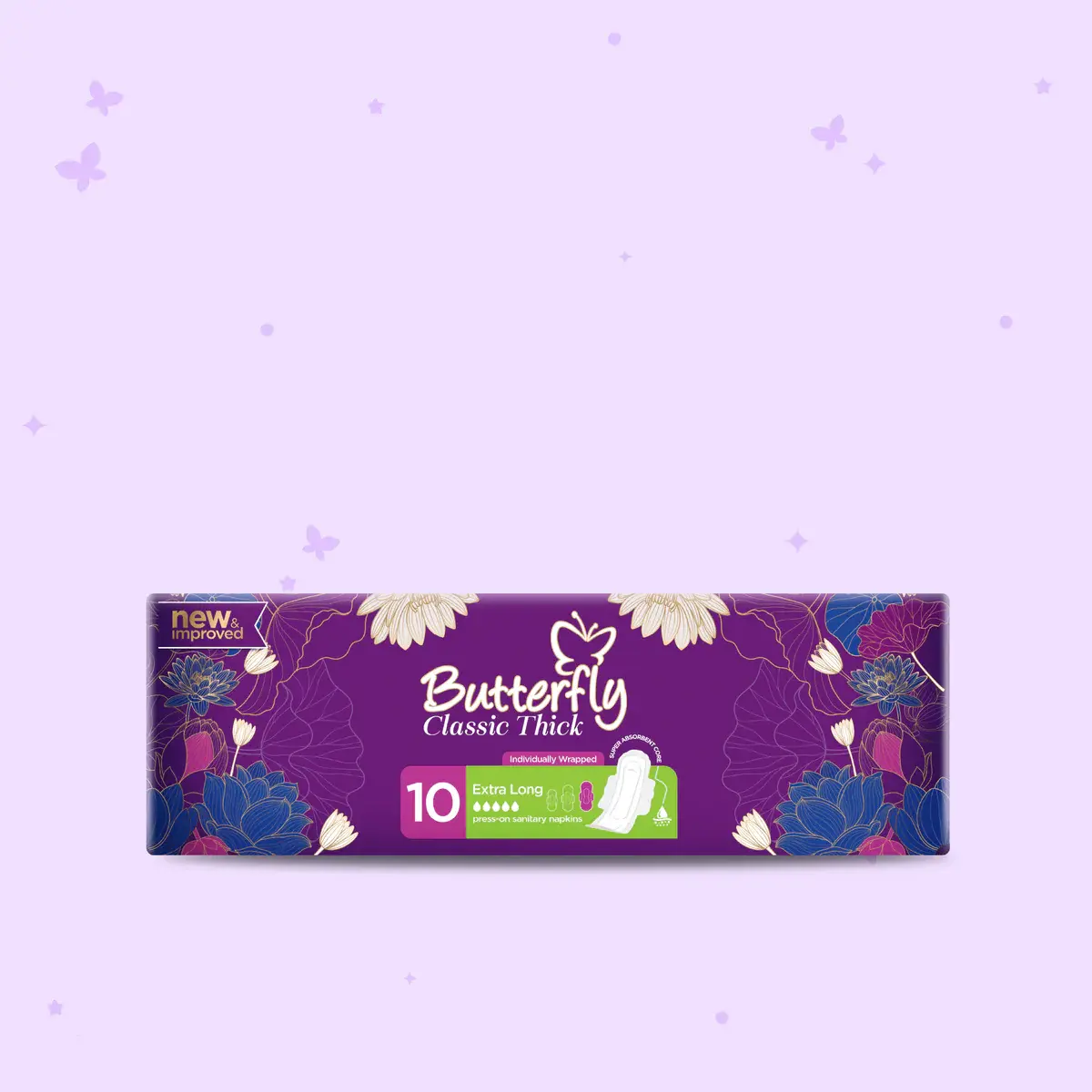 Butterfly Classic Thick Pads Extra Long 10 Pcs