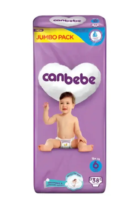 Canbebe Baby Diaper Jumbo Extra Large Size 6 (16+ Kg) 38Pack
