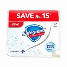 Safeguard White Plus Soap (3 in 1 Pack) 125g