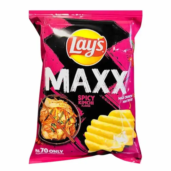 Lays Maxx Spicy Kimchi Flavored Chips Rs 70