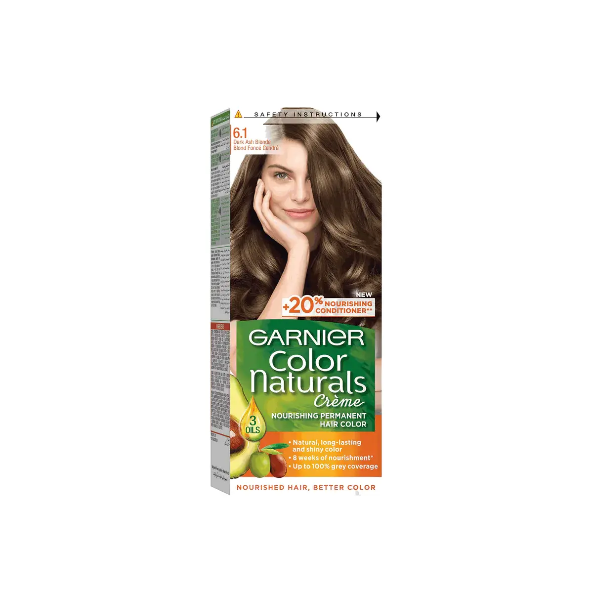 Garnier Color Naturals Creme 6.1 Ash Light Brown