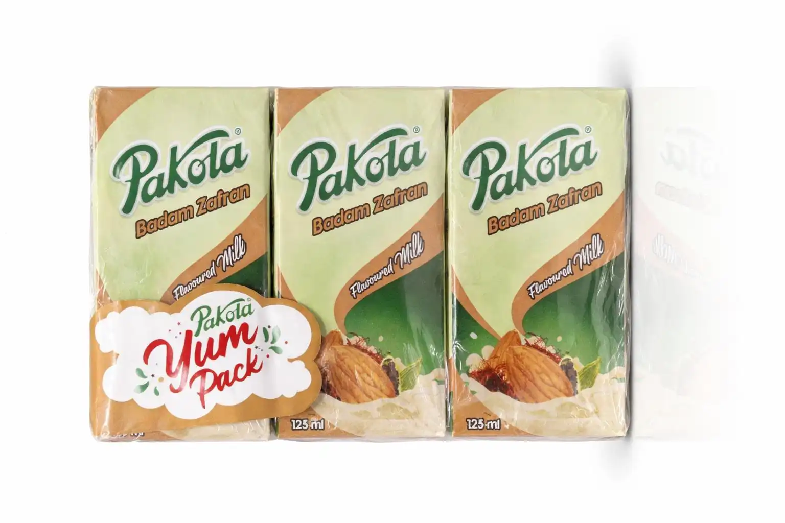 Pakola Badam Zafran Flavoured Milk 125ml (pack of 6)