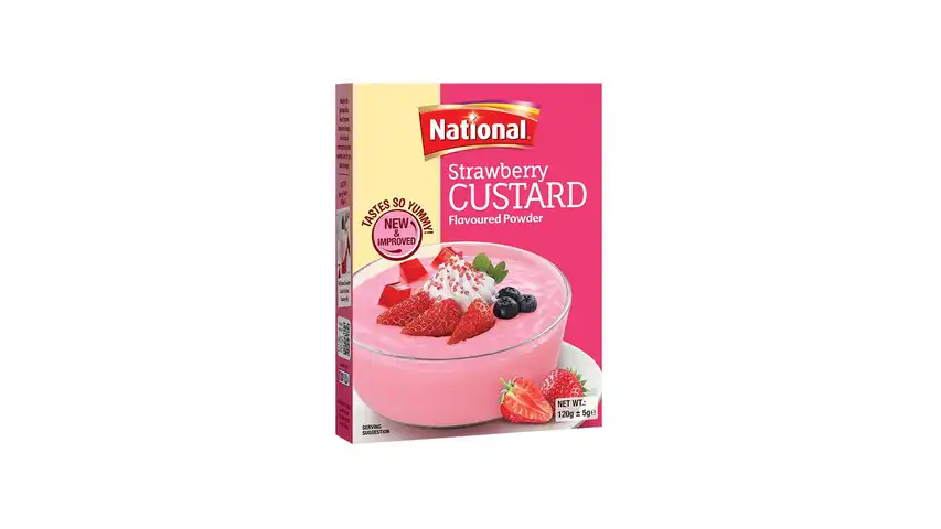 National Strawberry Custard 120g