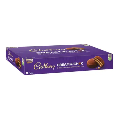 Cadbury Cream & Choc Bar Pack (8 Pieces) 1 Box