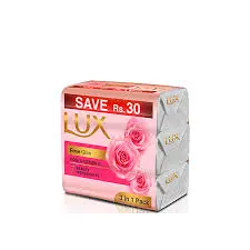 Lux Rose Glow Soap 3x128g