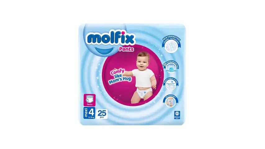 Molfix Diaper Pants Maxi Twin Pack Size 4 (25 Pcs)