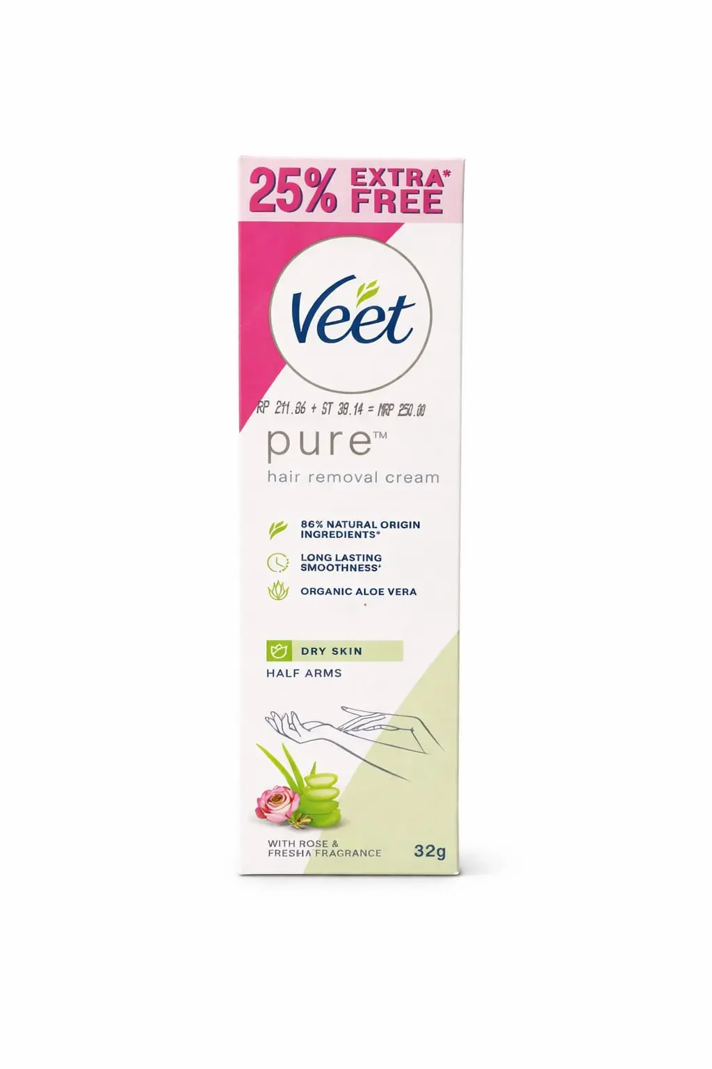 Veet Pure Hair Removal Cream Dry Skin 32g