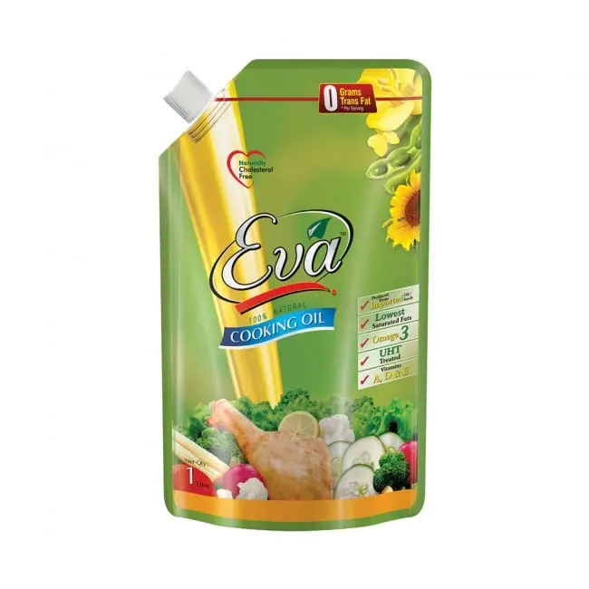 Eva Cooking Oil 1Ltr Nozzle Pouch
