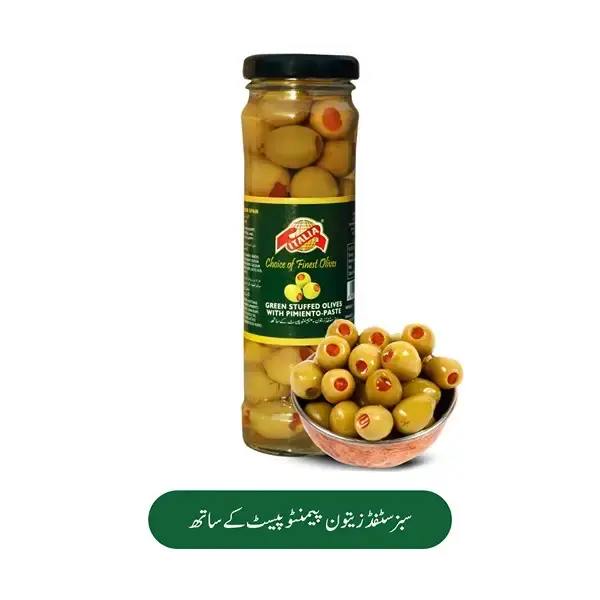 Italia Green Stuffed Olives with Pimiento Paste 142g