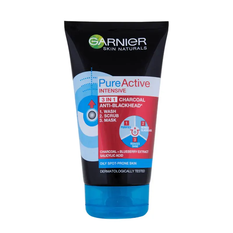 Garnier Active 3 in 1 Charcoal Face Wash 100ml