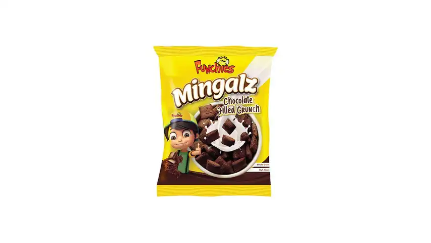 Funchies Mingalz Chocolate Filled Crunch Pouch 125g