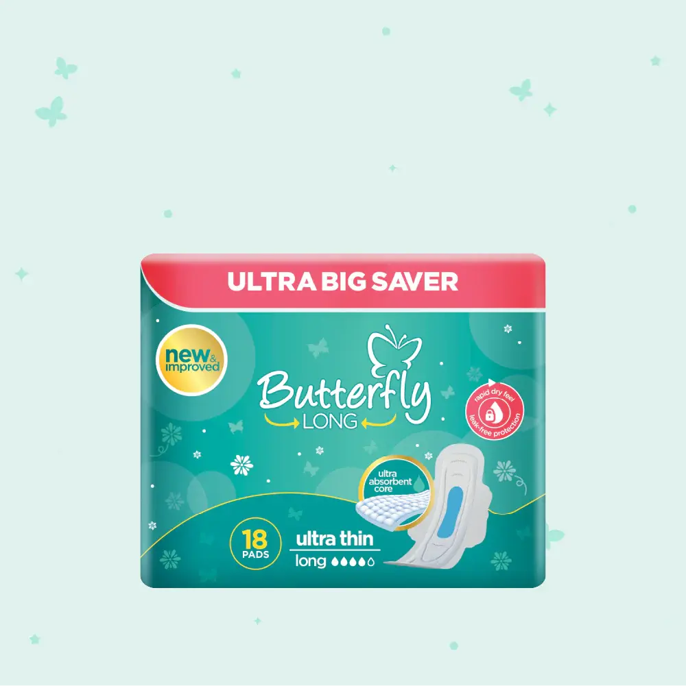 Butterfly Long Ultra Big Saver Sanitary Pads Long 18 Pcs