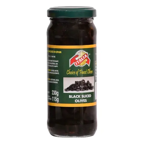 Italia Sliced Black Olives 230/115g (Imported)