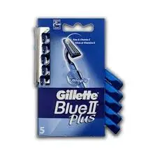 Gillette Blue 2+ Plus Shaving Razor Pack of 5 Pieces