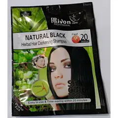 Rivon professional care Herbal Hair Darkening shampoo Natural Black 30ml