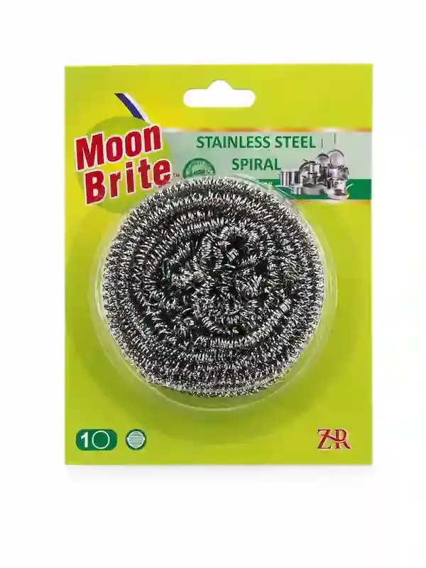 Moon Brite Stainless Steel Spiral Scrubber 1pcs