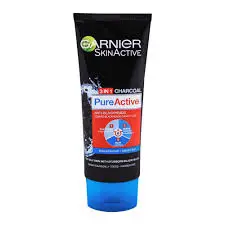 Garnier Skin Active Pure Active Anti Blackheads 3 In 1 Daily Wash + Scrub + Mask 100ml