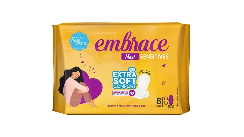 Embrace Sensitives Maxi Extra Long 8 Pads