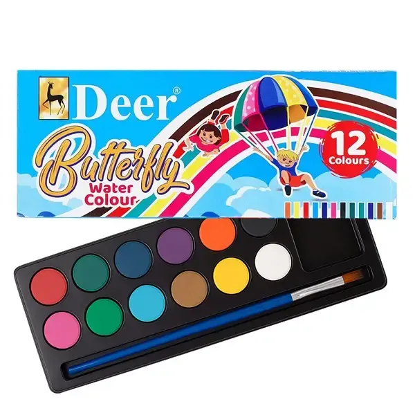 Deer Butterfly Water Color 12 Colors