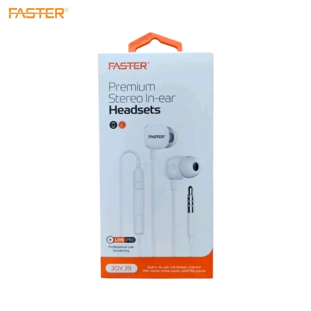 Faster JOY-J9 Premium Stereo In Ear Headsets
