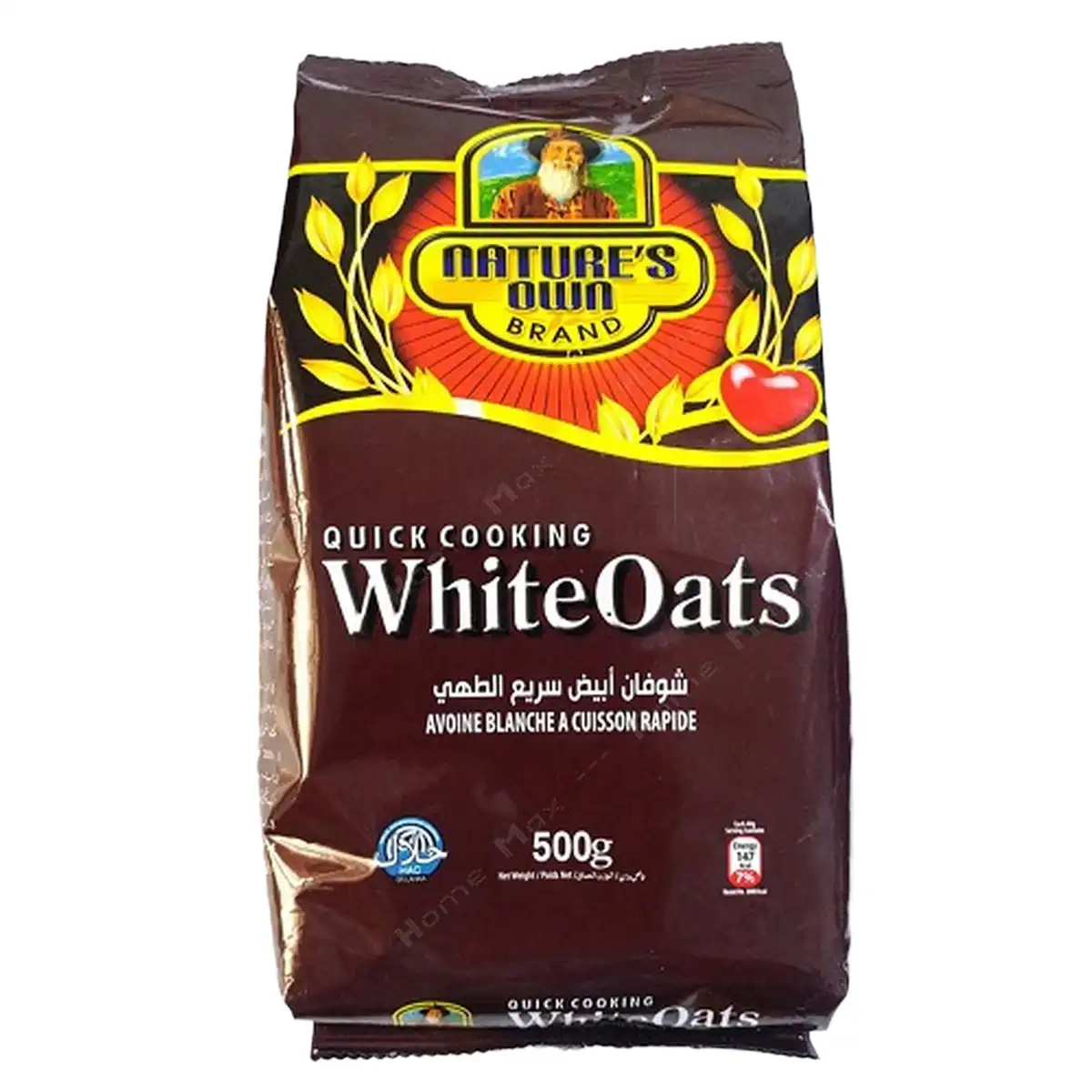 Nature's Own White Oats Pouch 500g