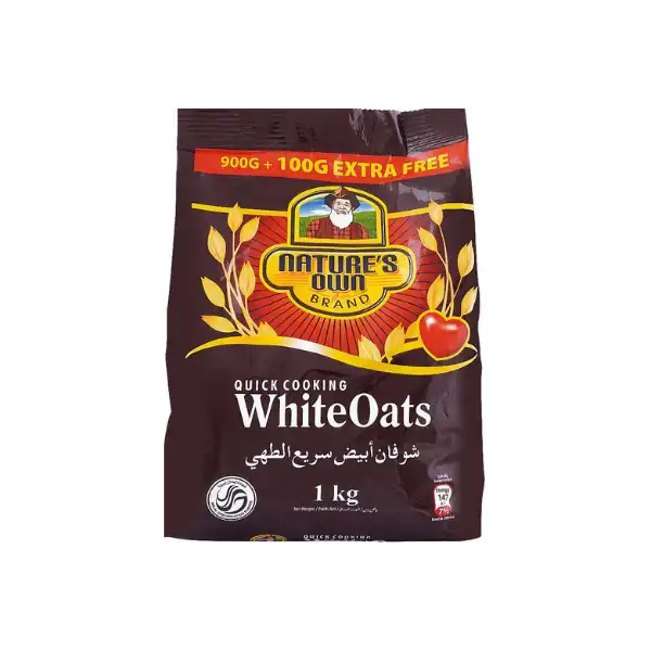 Nature's Own White Oats Pouch 1KG