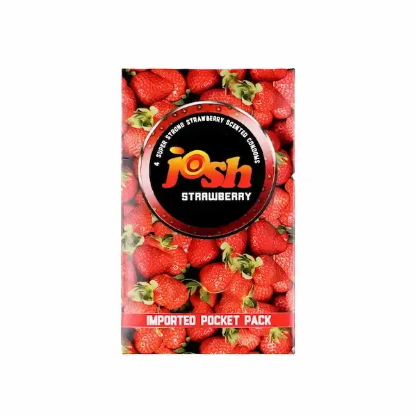 Josh Strawberry Flavored Pack Of 3 Condoms