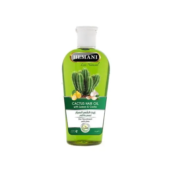 Hemani Cactus Hair Oil with Lemon & Garlic 500ml