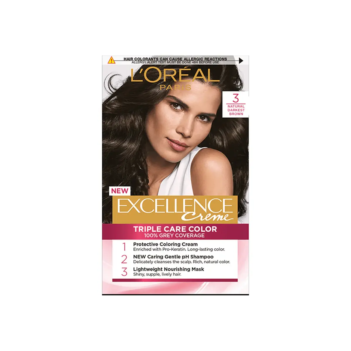 Loreal Paris Excellence Creme Hair Color 3 Dark Brown