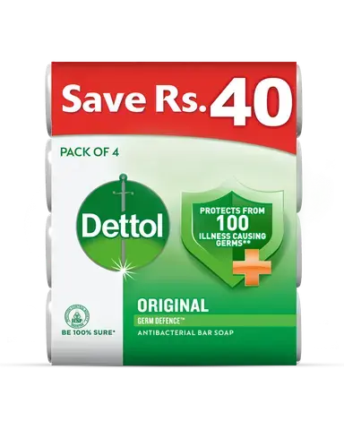 Dettol Antibacterial Soap Original 110g Pack of 4