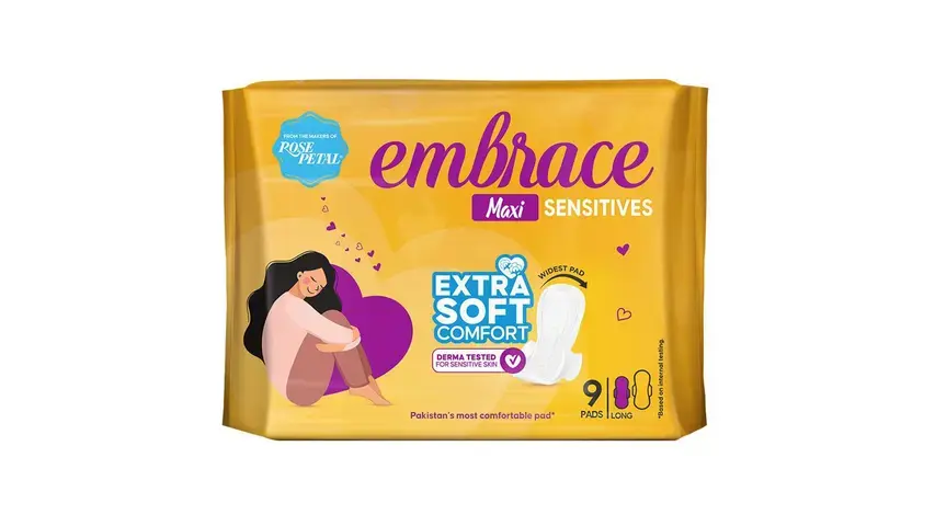 Embrace Sensitives Maxi Long 9 Pads