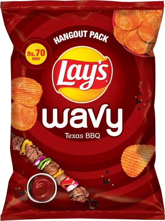Lays Wavy Texas BBQ Rs 70 