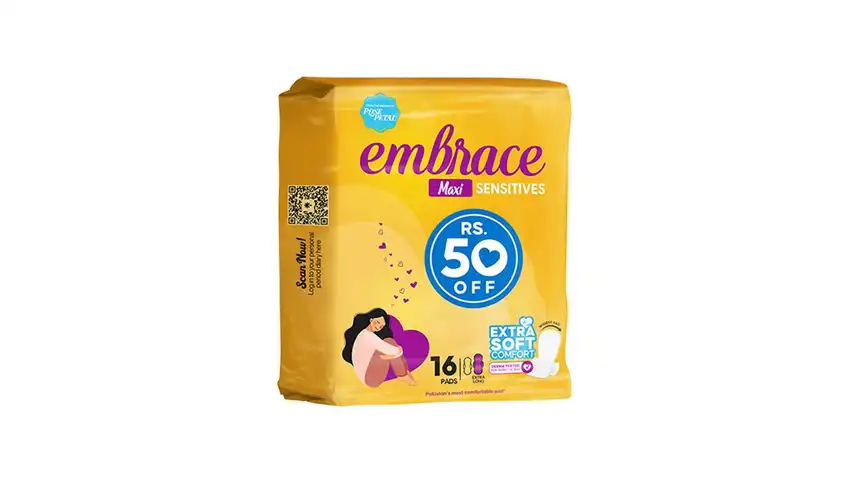 Embrace Maxi Sensitives Value Pack Extra Long 16 Pads
