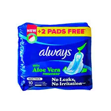 Always With Aloe Vera Maxi Thick Extra Long Pads 10s 
