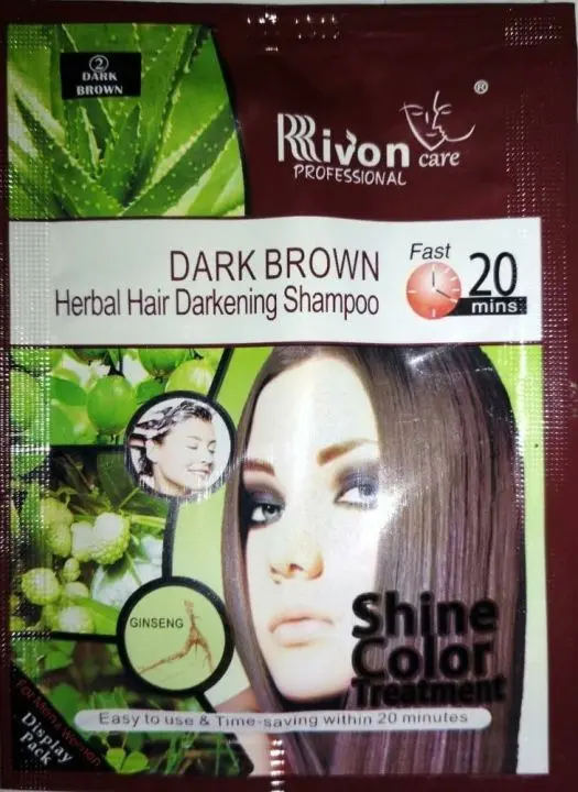 Rivon professional care Herbal Hair Darkening shampoo Dark Brown 30ml