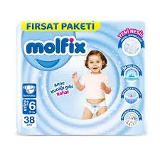 Molfix 6 Size (Extra Large) Baby Diapers 38Pcs