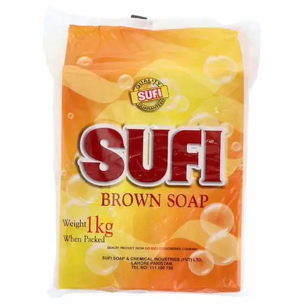 Sufii Brown Soap 4 Bars (Pack 1kg)
