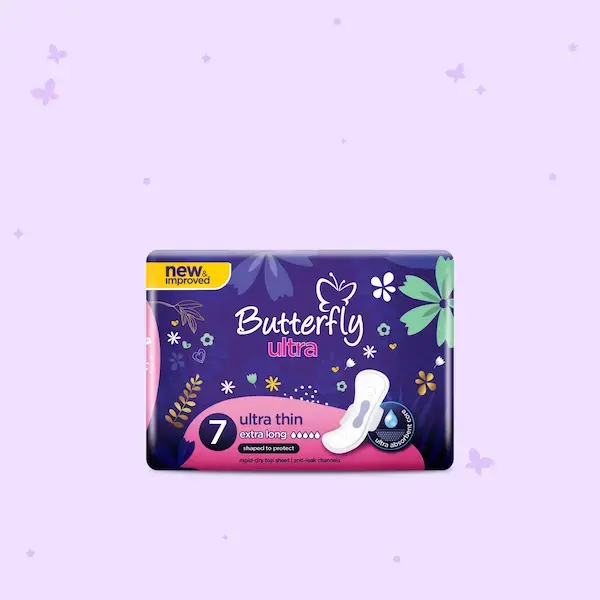 Butterfly Ultra Thin Economy Pack Sanitary Pads Extra Long 7 Pcs