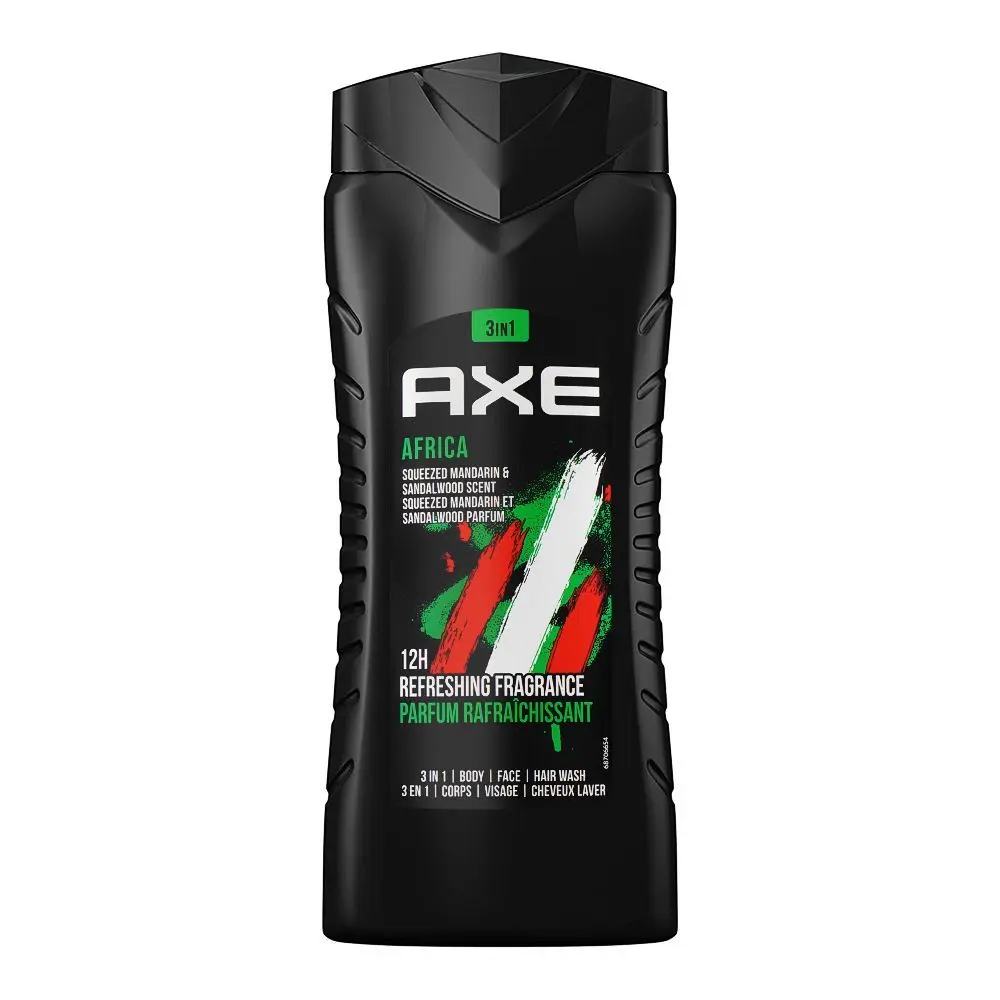Axe Africa Squeezed Mandarin & Sandalwood Scent 3in1 Shower Gel 400ml (Imported)