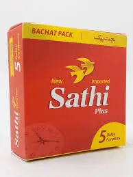 Sathi Plus Delay Pack Of 5 Condoms