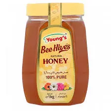 Youngs Bee Hives Natural Honey 1kg